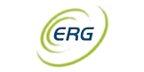 Logo con la scritta "ERG" e cerchi verdi.