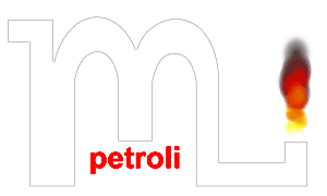 Logo con lettera "m" e scritta "petroli".